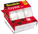 3M Scotch Crystal 19 mm × 7, 5 m, kristálytiszta, eldobható letekercseléssel - 3 db