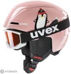 uvex viti szett gyereksisak, rózsaszín pingvin, szemüveg speedy pro (46-50 cm)