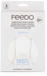 Feedo - Set 3 scutece din muselina, Multifunctionale, Din bumbac certificat Oeko-Tex Standard 100, 68x68 cm, 0 luni+, Alb (230202)
