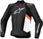 Alpinestars Geacă din piele moto Alpinestars Missile 3 Airflow negru-alb-rosu fluo (AIM100-1060)