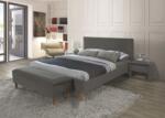  Kárpitozott ágy AZURRO VELVET 140 x 200 cm szürke