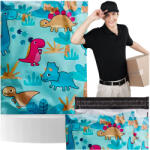 Malatec Futártasak ragasztócsíkkal 255x370 DINOSZAURUSZ mintás 50 db