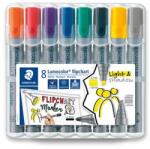 STAEDTLER Flipchart marker vegyes készlet, 2/2-5 mm, STAEDTLER "Lumocolor® 356", 8 különbözõ szín (8 db) (TS356SWP8)