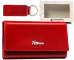 Peterson Női Bőr Pénztárca + Kulcstartó Ptn Set-d-68-kcs-257- Piros- (5903051232572)