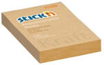 STICK N Öntapadó jegyzettömb, 76x51 mm, 100 lap, STICK N "Kraft Notes", barna (21638)