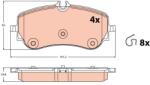 TRW set placute frana, frana disc TRW GDB2379 (GDB2379)