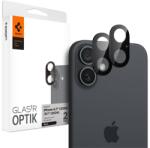 Spigen OPTIK kameravédő üveg 2db (9H) FEKETE Apple iPhone 16 (AGL07922)