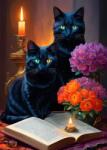 Alipson Puzzle - Puzzle Pisicile negre - 500 piese Puzzle