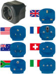 brennenstuhl Set Adaptor pentru priza Brennenstuhl 7 in1, Universal peste 150 de tari (1508160) - rovo
