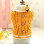 Tiger`s Heart Плетен пуловер за куче Yellow Cable Knit