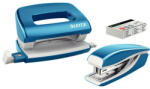 Leitz Mini capsator și set de perforare WOW, albastru metalic (55612036)