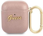 GUESS Husa Guess GUA2SASMP AirPods cover pink/pink Saffiano Script Metal Collection - vexio