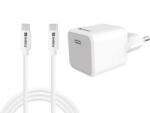 Sandberg USB-C 20W hálózati töltő és USB-C - USB-C kábellel fehér (441-58) (441-58)