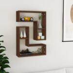 vidaXL 2 db barna tölgyszínű szerelt fa fali kockapolc 50 x 15 x 50 cm (826643)