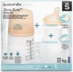 Suavinex Set biberon anticolici 180ml, tetina si saculet din silicon, Suavinex