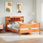vidaXL viaszbarna tömör fenyőfa ágy matrac nélkül 140 x 190 cm (3323391)