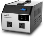 Well Convertor Tensiune 220V - 110V, 1000VA / 800W, 2 Iesiri, Well (PSUP-CONV-TRA1000-WL)
