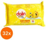 Dalin Set 32 x 15 Servetele Umede Dalin Soft Clean, pentru Copii (AAMDLSE028)