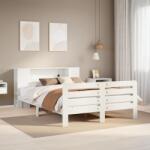 vidaXL fehér tömör fenyőfa ágy matrac nélkül 140 x 200 cm (3309879)