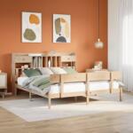 vidaXL tömör fenyőfa könyvespolcos ágy matrac nélkül 180 x 200 cm (3321840)