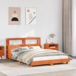 vidaXL viaszbarna tömör fenyőfa ágy matrac nélkül 120 x 190 cm (3306440)