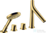 Hansgrohe AXOR Starck Organic 4 üléses, termosztátos kádtöltő csaptelep, polírozott arany hatású 12426990 (12426990)