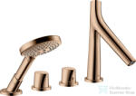 Hansgrohe AXOR Starck Organic 4 üléses, termosztátos kádtöltő csaptelep, polírozott vörös arany hatású 12426300 (12426300)