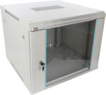 Pulsar RWA966-G 19" 9U 600x600 fali rack szekrény, lapraszerelt, szürke, könnyített kialakítás (RWA966-G)
