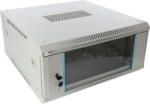 Pulsar RWA466-G 19" 4U 600x600 fali rack szekrény, lapraszerelt, szürke, könnyített kialakítás (RWA466-G)