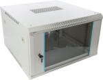 Pulsar RWA666-G 19" 6U 600x600 fali rack szekrény, lapraszerelt, szürke, könnyített kialakítás (RWA666-G)