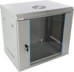 Pulsar RWA954-G 19" 9U 540x400 fali rack szekrény, lapraszerelt, szürke, könnyített kialakítás (RWA954-G)