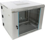 Pulsar RWDA965-G 19" 9U 600x550 fali rack szekrény, kiforgatható, lapraszerelt, szürke, könnyített kialakítás (RWDA965-G)