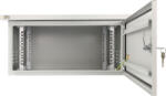 Pulsar RK464-G 19" 4U 600x400 fali rack szekrény, készre szerelt, vandálbiztos, szürke (RK464-G)