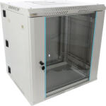 Pulsar RWDA1265-G 19" 12U 600x550 fali rack szekrény, kiforgatható, lapraszerelt, szürke, könnyített kialakítás (RWDA1265-G)