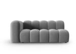 Micadoni Modul Lupine cu 3 locuri, colt pe partea stanga si tapiterie din catifea, gri (MIC_3SL_44_F1_LUPINE5) Canapea