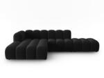 Micadoni Coltar Lupine cu 5 locuri, colt pe partea stanga si tapiterie din catifea, negru (MIC_0LCO_44_F1_LUPINE6)