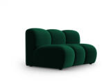 Micadoni Modul semirotund pentru canapea Lupine cu tapiterie din catifea, verde inchis (MIC_R1S_44_F1_LUPINE3) Canapea
