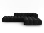 Micadoni Coltar Lupine cu 5 locuri, colt pe partea dreapta si tapiterie din catifea, negru (MIC_0RCO_44_F1_LUPINE6)