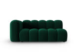 Micadoni Modul Lupine cu 3 locuri, colt pe partea stanga si tapiterie din catifea, verde inchis (MIC_3SL_44_F1_LUPINE3) Canapea