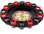 Excellent Houseware Set joc ruleta cu pahare tarie Smart Casino, sticla, 16 pahare, suport din plastic Pahar