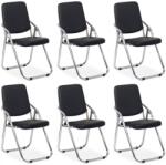Chairs ON Set 6 scaune pliabile ieftine și rezistente pe negru