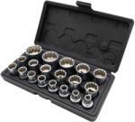 Lincos Spline dugókulcs készlet, 8-32mm, 1/2" négyzet meghajtás, 19db (DK-121902)