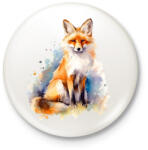 printfashion róka - Kitűző, hűtőmágnes - Fehér (16862423)