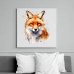 printfashion róka - Vászonkép - Fehér (16862859)