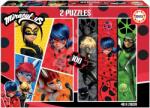 Educa Puzzle Miraculous Ladybug Educa 2x100 piese de la 6 ani (EDU19969) Puzzle