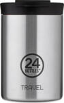 24Bottles Travel Tumbler Pahar Termos Oțel inoxidabil Fără BPA Argintiu 350ml cu Mustiuc