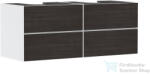 Hansgrohe XEVOLOS E 137x55 cm-es 4 fiókos fali szekrény pult nélkül, matt fehér/sötét tölgy 54196730 (54196730)