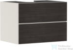 Hansgrohe XEVOLOS E 78x55 cm-es 2 fiókos fali szekrény pult nélkül, matt homok/sötét tölgy 54188730 (54188730)