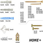  Mesterellátó 7001 HOME+ tipli és forgácslapcsavar készlet, 280 db-os (7001)