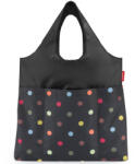 Reisenthel mini maxi shopper plus fekete-színes pöttyös shopper táska (AV7009)